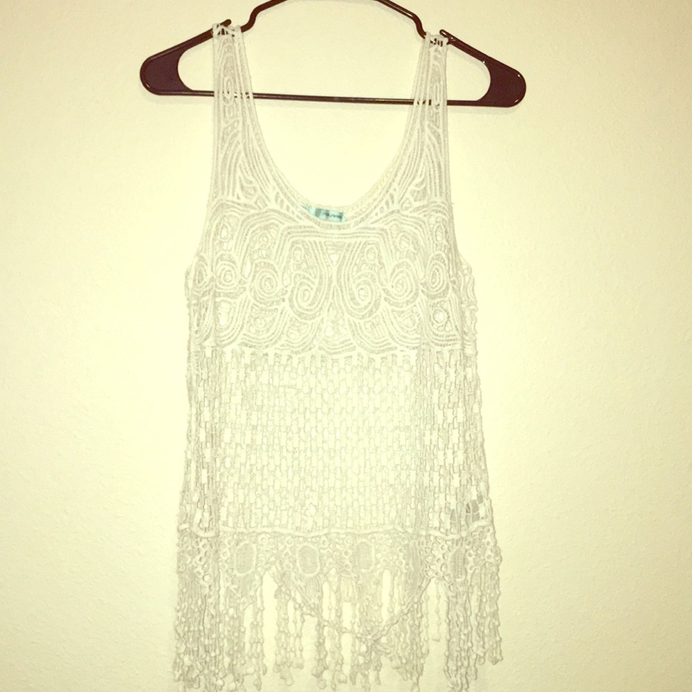 Very cute knitted see through tank top